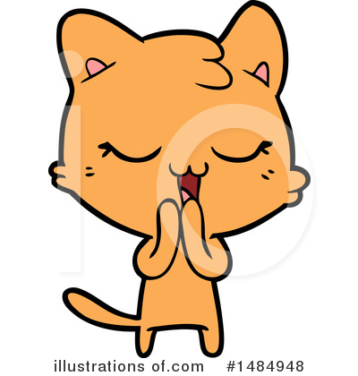 Royalty-Free (RF) Orange Cat Clipart Illustration by lineartestpilot - Stock Sample #1484948