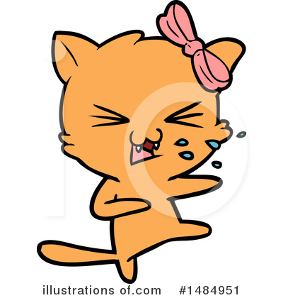 Royalty-Free (RF) Orange Cat Clipart Illustration by lineartestpilot - Stock Sample #1484951