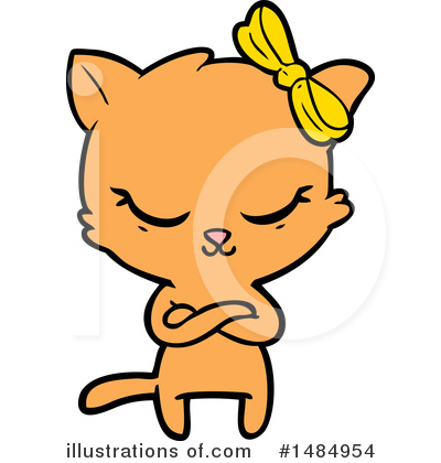 Royalty-Free (RF) Orange Cat Clipart Illustration by lineartestpilot - Stock Sample #1484954