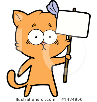 Royalty-Free (RF) Orange Cat Clipart Illustration by lineartestpilot - Stock Sample #1484956