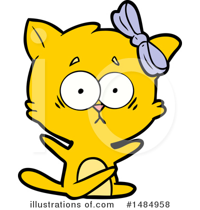 Royalty-Free (RF) Orange Cat Clipart Illustration by lineartestpilot - Stock Sample #1484958