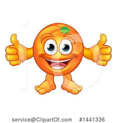 Royalty-Free (RF) Orange Character Clipart Illustration by AtStockIllustration - Stock Sample #1441336