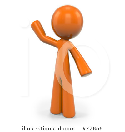 3d Orange Men Clipart #77655 by Leo Blanchette