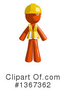 Orange Construction Worker Clipart #1367362 by Leo Blanchette