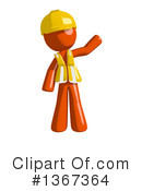Orange Construction Worker Clipart #1367364 by Leo Blanchette