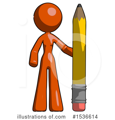 Royalty-Free (RF) Orange Design Mascot Clipart Illustration by Leo Blanchette - Stock Sample #1536614