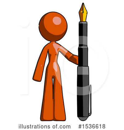 Royalty-Free (RF) Orange Design Mascot Clipart Illustration by Leo Blanchette - Stock Sample #1536618