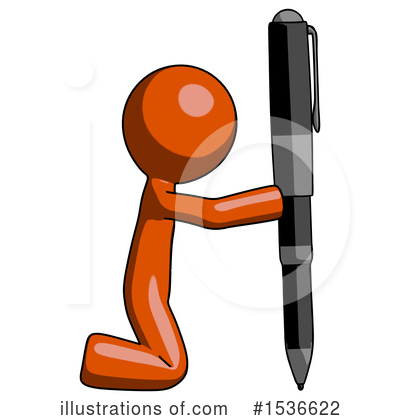Royalty-Free (RF) Orange Design Mascot Clipart Illustration by Leo Blanchette - Stock Sample #1536622