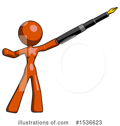 Royalty-Free (RF) Orange Design Mascot Clipart Illustration by Leo Blanchette - Stock Sample #1536623