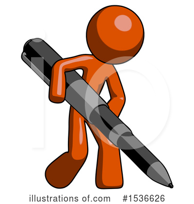Royalty-Free (RF) Orange Design Mascot Clipart Illustration by Leo Blanchette - Stock Sample #1536626