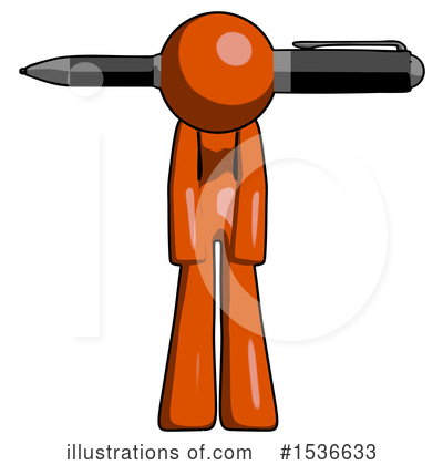 Royalty-Free (RF) Orange Design Mascot Clipart Illustration by Leo Blanchette - Stock Sample #1536633