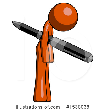 Royalty-Free (RF) Orange Design Mascot Clipart Illustration by Leo Blanchette - Stock Sample #1536638