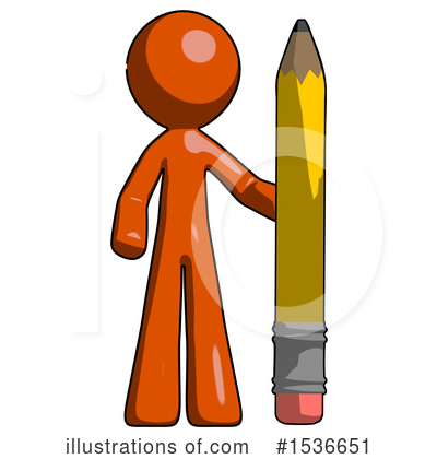 Royalty-Free (RF) Orange Design Mascot Clipart Illustration by Leo Blanchette - Stock Sample #1536651