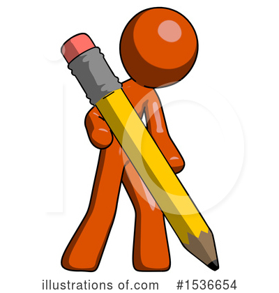 Royalty-Free (RF) Orange Design Mascot Clipart Illustration by Leo Blanchette - Stock Sample #1536654