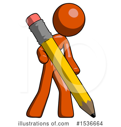 Royalty-Free (RF) Orange Design Mascot Clipart Illustration by Leo Blanchette - Stock Sample #1536664