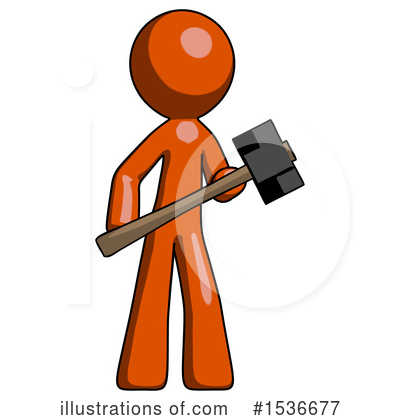 Royalty-Free (RF) Orange Design Mascot Clipart Illustration by Leo Blanchette - Stock Sample #1536677