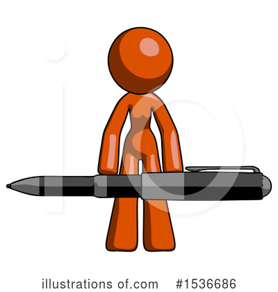 Royalty-Free (RF) Orange Design Mascot Clipart Illustration by Leo Blanchette - Stock Sample #1536686