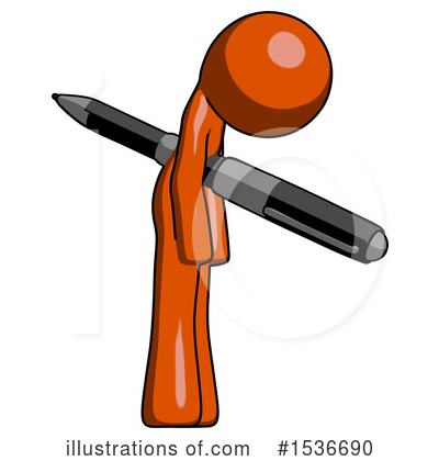 Royalty-Free (RF) Orange Design Mascot Clipart Illustration by Leo Blanchette - Stock Sample #1536690