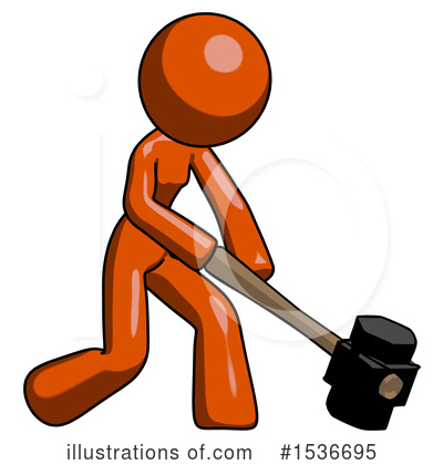 Royalty-Free (RF) Orange Design Mascot Clipart Illustration by Leo Blanchette - Stock Sample #1536695