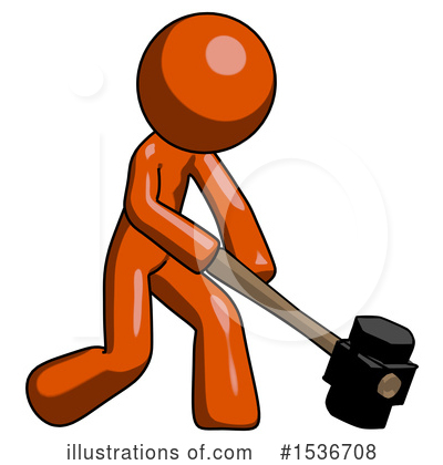Royalty-Free (RF) Orange Design Mascot Clipart Illustration by Leo Blanchette - Stock Sample #1536708