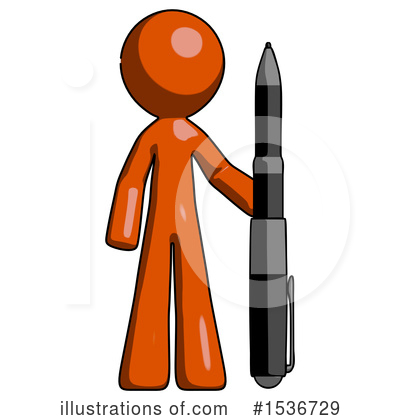 Royalty-Free (RF) Orange Design Mascot Clipart Illustration by Leo Blanchette - Stock Sample #1536729