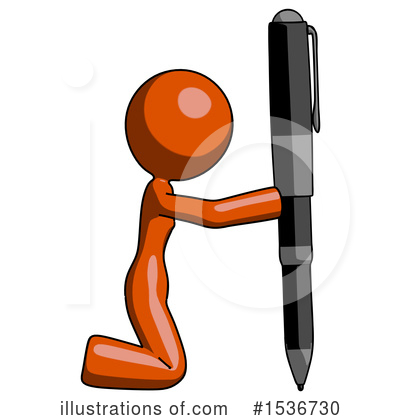 Royalty-Free (RF) Orange Design Mascot Clipart Illustration by Leo Blanchette - Stock Sample #1536730
