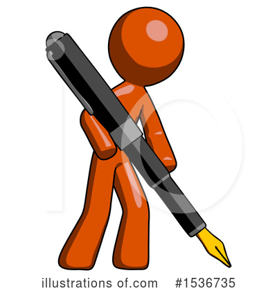 Royalty-Free (RF) Orange Design Mascot Clipart Illustration by Leo Blanchette - Stock Sample #1536735