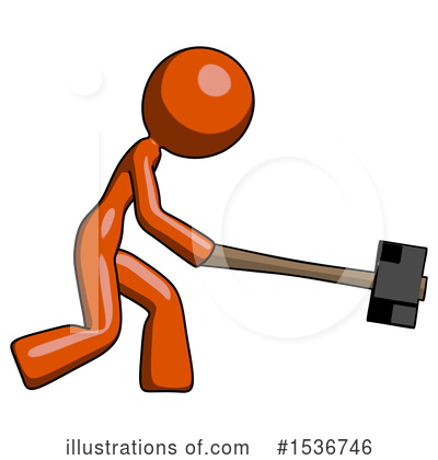Royalty-Free (RF) Orange Design Mascot Clipart Illustration by Leo Blanchette - Stock Sample #1536746