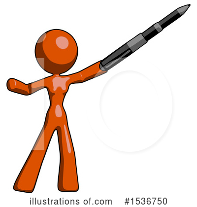 Royalty-Free (RF) Orange Design Mascot Clipart Illustration by Leo Blanchette - Stock Sample #1536750
