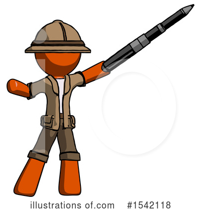 Royalty-Free (RF) Orange Design Mascot Clipart Illustration by Leo Blanchette - Stock Sample #1542118