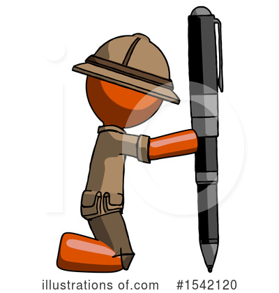 Royalty-Free (RF) Orange Design Mascot Clipart Illustration by Leo Blanchette - Stock Sample #1542120