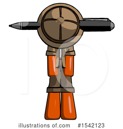 Royalty-Free (RF) Orange Design Mascot Clipart Illustration by Leo Blanchette - Stock Sample #1542123
