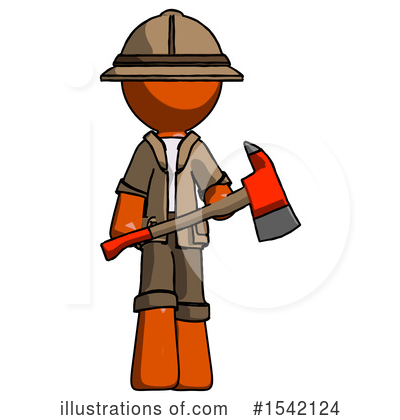 Royalty-Free (RF) Orange Design Mascot Clipart Illustration by Leo Blanchette - Stock Sample #1542124
