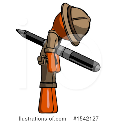 Royalty-Free (RF) Orange Design Mascot Clipart Illustration by Leo Blanchette - Stock Sample #1542127