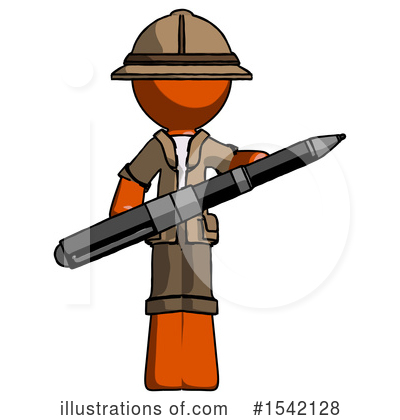 Royalty-Free (RF) Orange Design Mascot Clipart Illustration by Leo Blanchette - Stock Sample #1542128