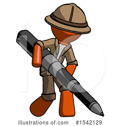Royalty-Free (RF) Orange Design Mascot Clipart Illustration by Leo Blanchette - Stock Sample #1542129