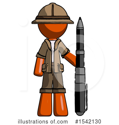 Royalty-Free (RF) Orange Design Mascot Clipart Illustration by Leo Blanchette - Stock Sample #1542130