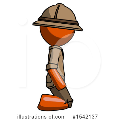 Royalty-Free (RF) Orange Design Mascot Clipart Illustration by Leo Blanchette - Stock Sample #1542137
