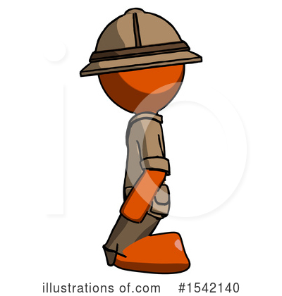 Royalty-Free (RF) Orange Design Mascot Clipart Illustration by Leo Blanchette - Stock Sample #1542140