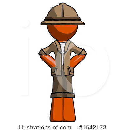 Royalty-Free (RF) Orange Design Mascot Clipart Illustration by Leo Blanchette - Stock Sample #1542173