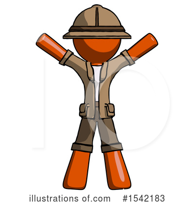 Royalty-Free (RF) Orange Design Mascot Clipart Illustration by Leo Blanchette - Stock Sample #1542183
