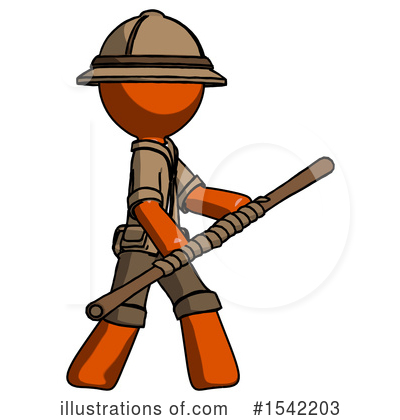 Royalty-Free (RF) Orange Design Mascot Clipart Illustration by Leo Blanchette - Stock Sample #1542203