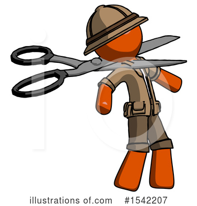 Royalty-Free (RF) Orange Design Mascot Clipart Illustration by Leo Blanchette - Stock Sample #1542207