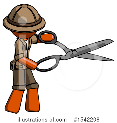Royalty-Free (RF) Orange Design Mascot Clipart Illustration by Leo Blanchette - Stock Sample #1542208