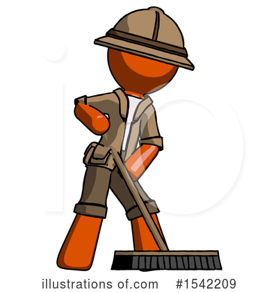 Royalty-Free (RF) Orange Design Mascot Clipart Illustration by Leo Blanchette - Stock Sample #1542209