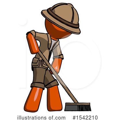Royalty-Free (RF) Orange Design Mascot Clipart Illustration by Leo Blanchette - Stock Sample #1542210