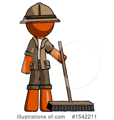 Royalty-Free (RF) Orange Design Mascot Clipart Illustration by Leo Blanchette - Stock Sample #1542211