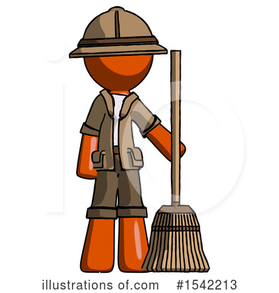 Royalty-Free (RF) Orange Design Mascot Clipart Illustration by Leo Blanchette - Stock Sample #1542213