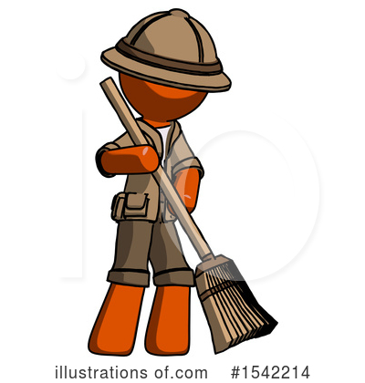 Royalty-Free (RF) Orange Design Mascot Clipart Illustration by Leo Blanchette - Stock Sample #1542214