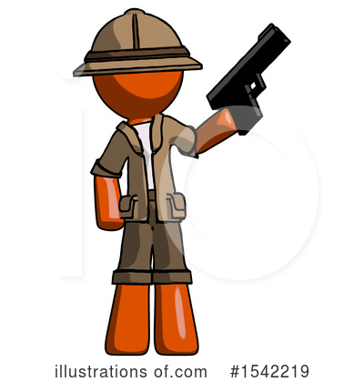 Royalty-Free (RF) Orange Design Mascot Clipart Illustration by Leo Blanchette - Stock Sample #1542219